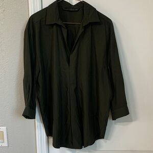 Zara Women's Dark Green Blouse